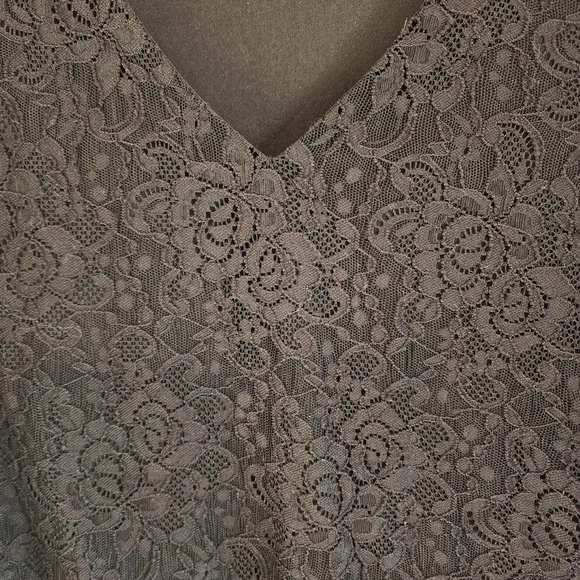 White House Black Market Black Lace Bell Sleeve Blouse - Picture 10 of 11